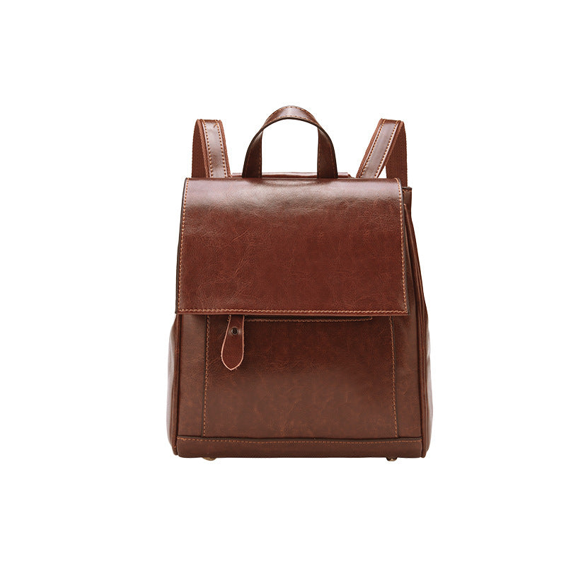 Women's Genuine Leather Retro Backpack