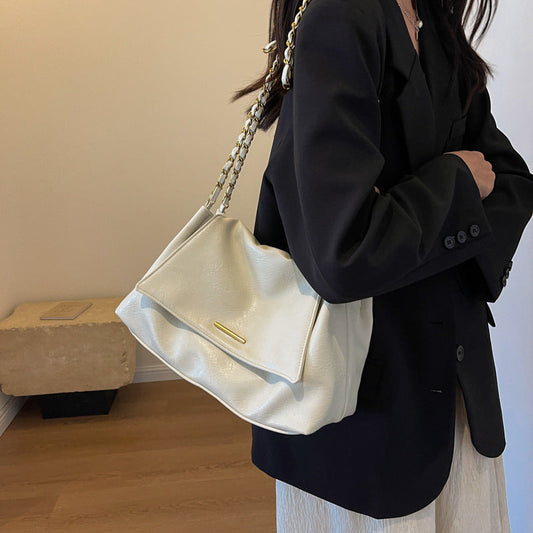 Women's Retro Style White Cross-body Tote Bag