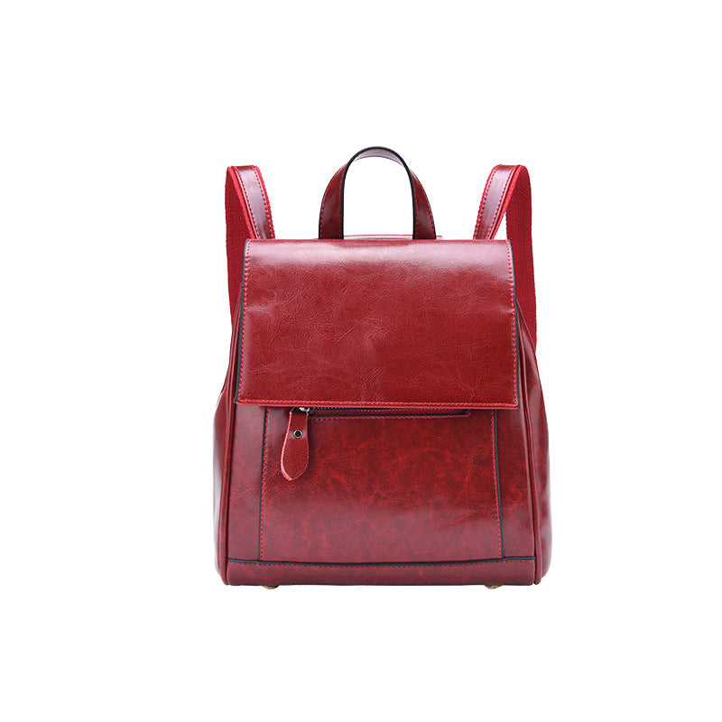 Women's Genuine Leather Retro Backpack