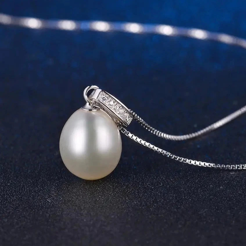 925 Sterling Silver Freshwater Pearl Pendant Necklace