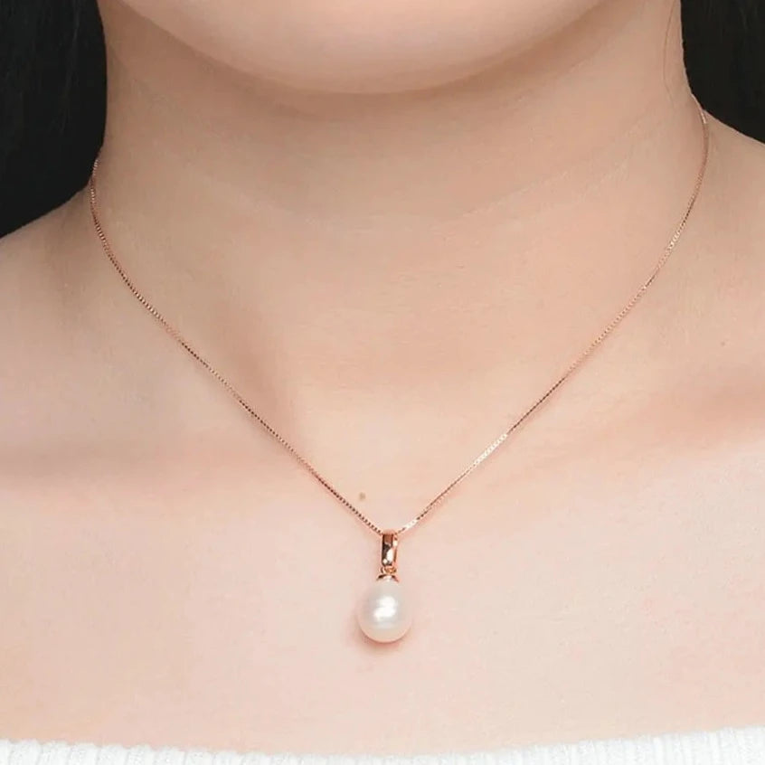 925 Sterling Silver Freshwater Pearl Pendant Necklace