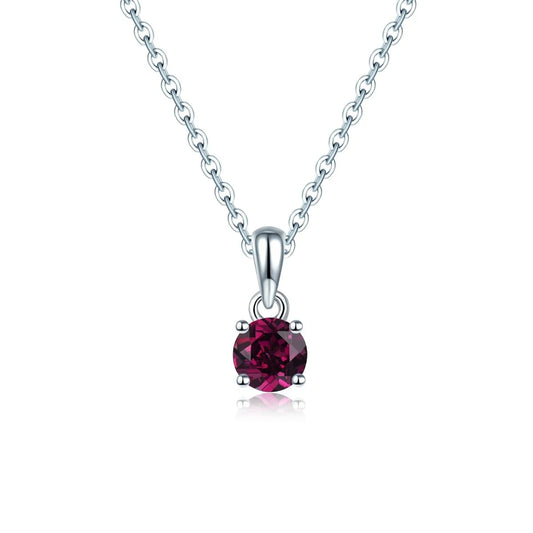 Rhodolite Garnet Elegant Silver Pendant