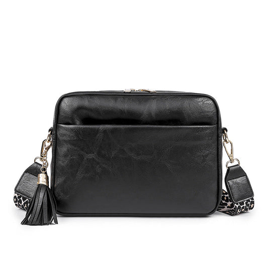 Retro Style Black Shoulder Crossbody Bag